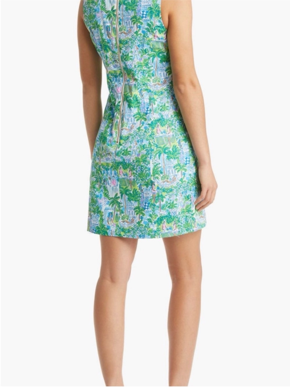 NEW Lilly Pulitzer Mila Stretch Shift Dress In Sprout Green Lilly On Holiday - Picture 3 of 9